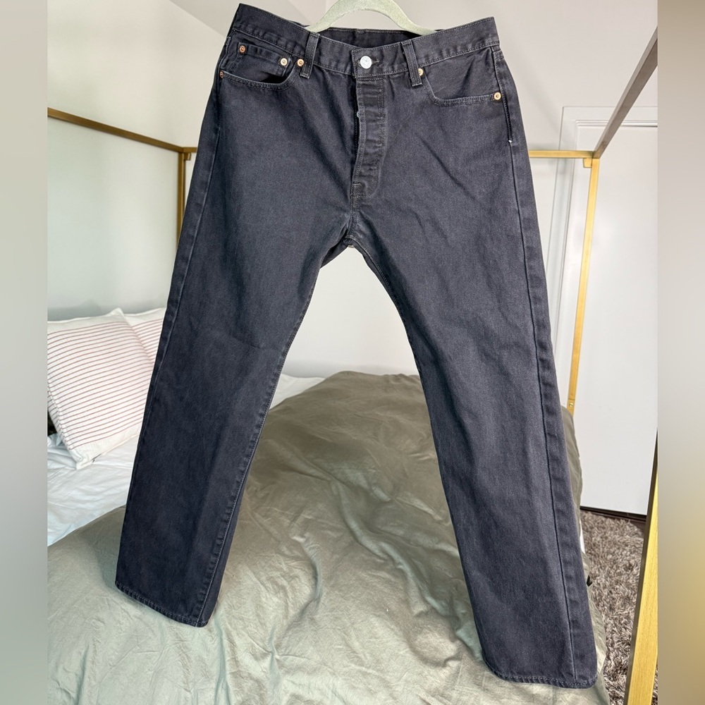 Vtg Levi’s 501 Black Denim Jeans Size 33x30 90s Button Fly Unisex Y2K Straight